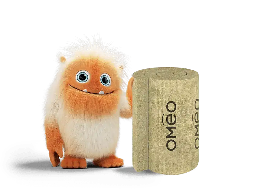 mascotte avec rouleau d'isolant